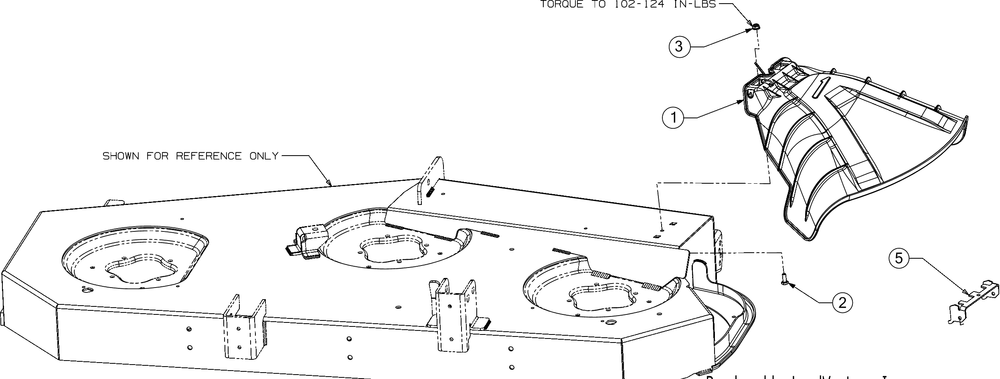 Discharge Chute Diagram and Parts List for RZT-S54KH (17ARCBDA056)(2016) Cub Cadet Lawn Tractor